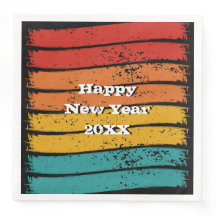 Grunge Vintage Retro Sunset Feliz ano novo 20xx