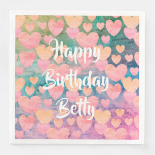 Guardanapo De Papel De Jantar Guardanapo #Betty do partido do feliz aniversario