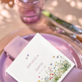 Guardanapo De Papel De Jantar Guardanapo de Casamento Borboletas Flor Silvestre