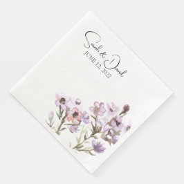Guardanapo De Papel De Jantar Guardanapo de Jantar Personalizado Flor Roxa Elega