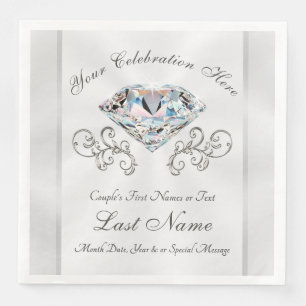 Guardanapo De Papel De Jantar Guardanapo Wedding personalizados do diamante