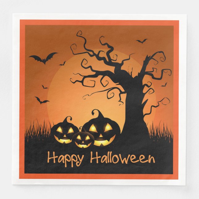 Guardanapo De Papel De Jantar Halloween Paper Napkins (Frente)