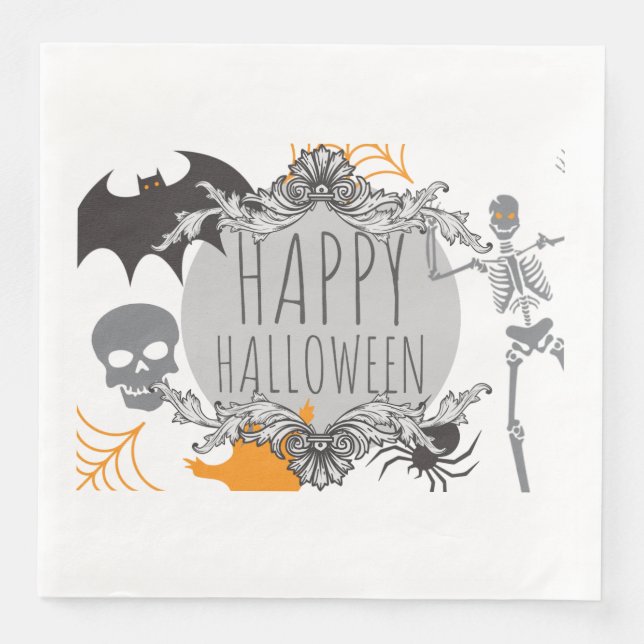 Guardanapo De Papel De Jantar Happy Halloween - Horror (Frente)