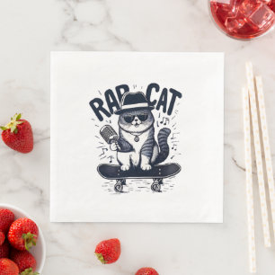 Guardanapo De Papel De Jantar Harmonia do Rap Cat