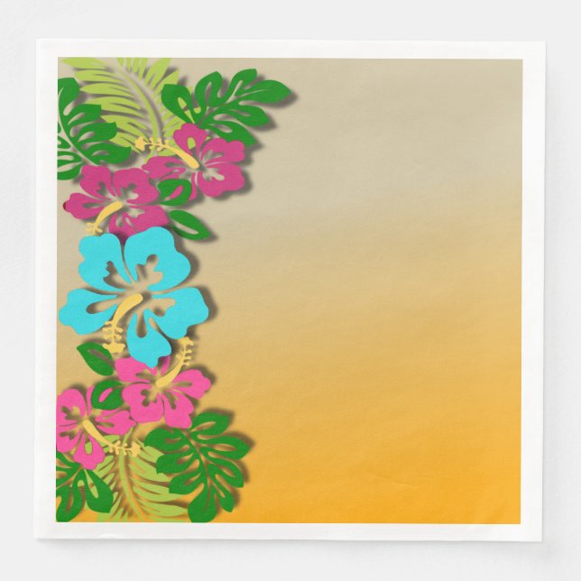 Guardanapo De Papel De Jantar Hawiian Luau Paper Napkins (Frente)