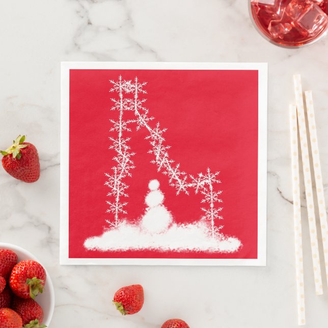 Guardanapo De Papel De Jantar Idaho Snowflake (Insitu)