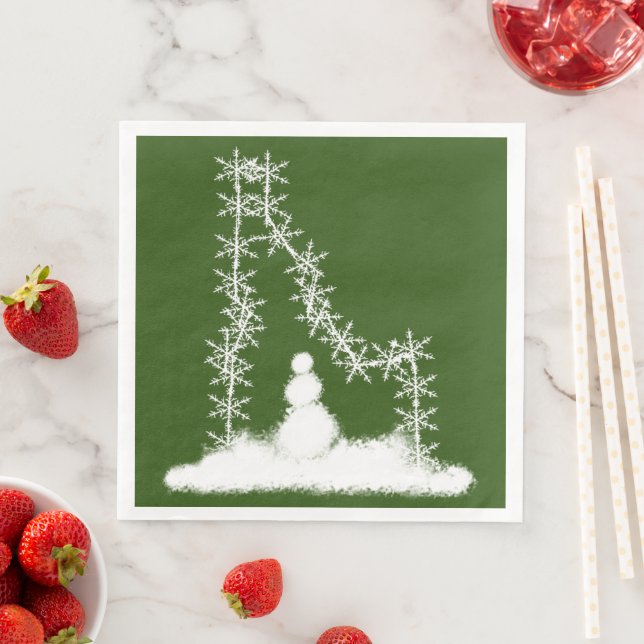 Guardanapo De Papel De Jantar Idaho Snowflake (Insitu)