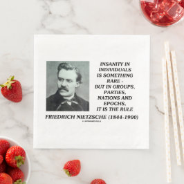 Guardanapo De Papel De Jantar Insanidade Nos Indivíduos Algo Raro Nietzsche