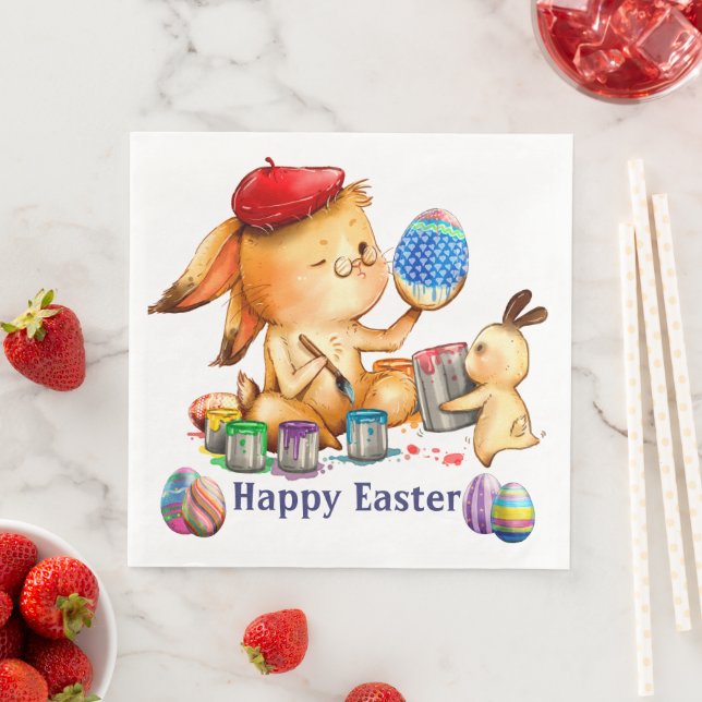 Guardanapo De Papel De Jantar Janto de Papel Coelho da Páscoa Napkins (Insitu)