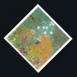 Guardanapo De Papel De Jantar Jardim de Flores por Gustav Klimt<br><div class="desc">Por favor,  visite minha loja para mais designs interessantes e mais opções de cores => zazzle.com/colorfulworld*</div>