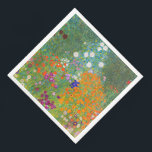 Guardanapo De Papel De Jantar Jardim de Flores por Gustav Klimt<br><div class="desc">Por favor,  visite minha loja para mais designs interessantes e mais opções de cores => zazzle.com/colorfulworld*</div>