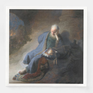 Guardanapo De Papel De Jantar Jeremiah Destruction Jerusalem Bíblia Rembrandt