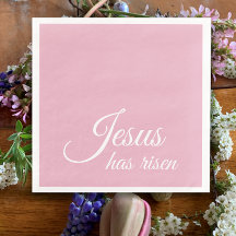 Jesus Arriscou | Páscoa Cristã Rosa Personalizada