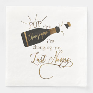 Guardanapo De Papel De Jantar Kundenspezifisch "Pop do champanhe" Hochzeit