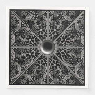 Guardanapo De Papel De Jantar Lace Black Cerâmico