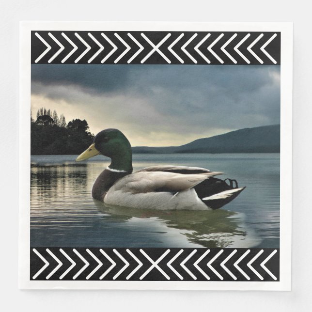 Guardanapo De Papel De Jantar Lago Mallard Duck (Frente)