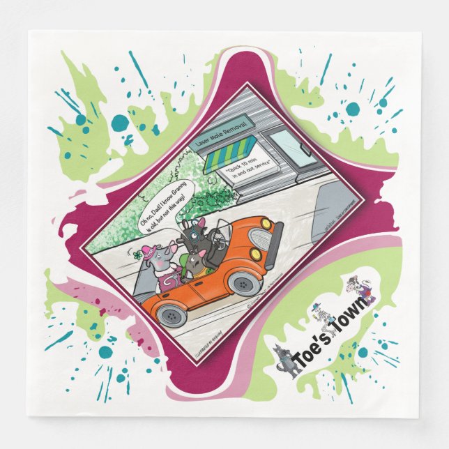 Guardanapo De Papel De Jantar Laser Mole Removal | Grandma’s Birthday Dinner (Frente)