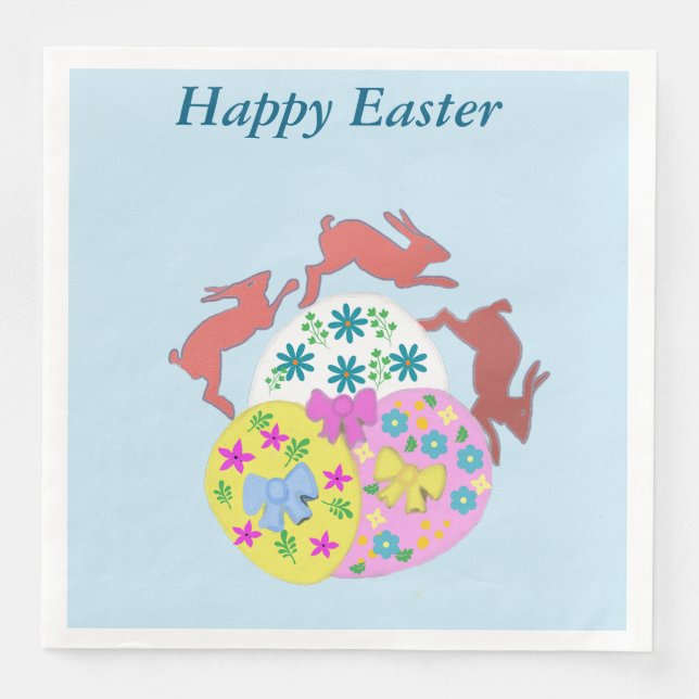 Guardanapo De Papel De Jantar Leaping Hares  (Frente)