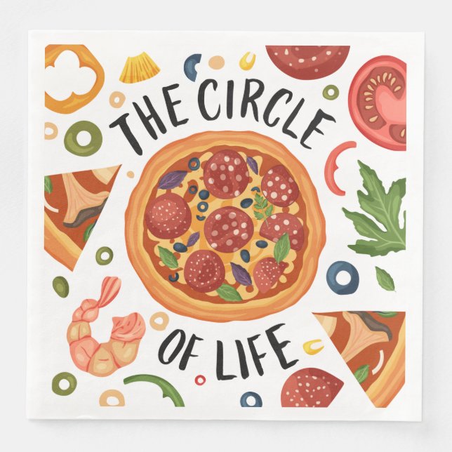 Guardanapo De Papel De Jantar legal pizza festeira de arte Paper Janto Napkins (Frente)