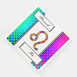 Guardanapo De Papel De Jantar Leo Zodiac - Símbolo Elemento de Kenneth Yoncich