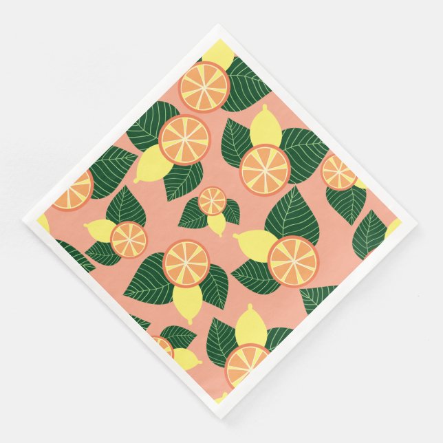 Guardanapo De Papel De Jantar Limões e laranjas (Canto)