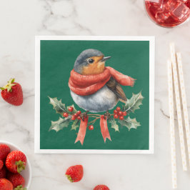 Guardanapo De Papel De Jantar Lindo Pássaro Festivo