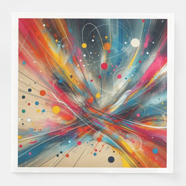 Guardanapo De Papel De Jantar lineas (Frente)