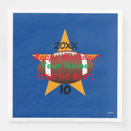 Guardanapo De Papel De Jantar Livro de Aniversário Personalizado de Futebol Napk