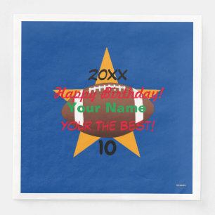 Guardanapo De Papel De Jantar Livro de Aniversário Personalizado de Futebol Napk