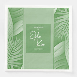 Guardanapo De Papel De Jantar Livro Verde Tropical Napkin