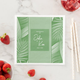 Guardanapo De Papel De Jantar Livro Verde Tropical Napkin