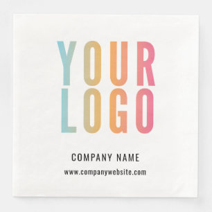 Guardanapo De Papel De Jantar Logotipo Empresarial Empresa Promocional Branco