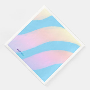 Guardanapo De Papel De Jantar Logotipo personalizado simples e elegante aqui da