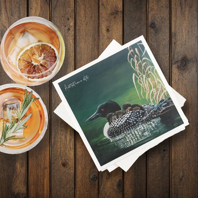 Guardanapo De Papel De Jantar Loon Family Outing (Criador carregado)