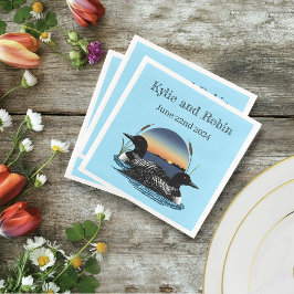 Guardanapo De Papel De Jantar Loons Sunset Blue