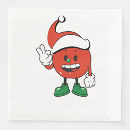 Guardanapo De Papel De Jantar Maçã de Natal - Uma Doce e Festiva Decoração de Fé
