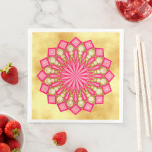 Mandala Fantasia em Dourado Rosa