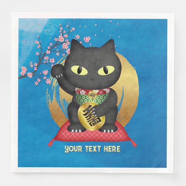 Guardanapo De Papel De Jantar Maneki Neko Lucky Poilue (Frente)