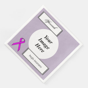 Guardanapo De Papel De Jantar Modelo padrão roxo da fita por Kenneth Yoncich