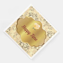 Guardanapo De Papel De Jantar Modern Vintage Floral Paper Janta Napkins