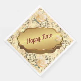 Guardanapo De Papel De Jantar Modern Vintage Floral Paper Janta Napkins