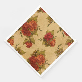 Guardanapo De Papel De Jantar Modern Vintage Floral Paper Janta Napkins