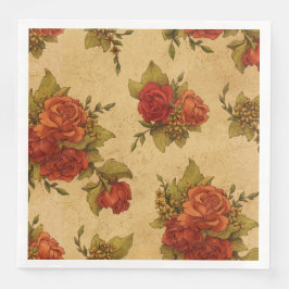 Guardanapo De Papel De Jantar Modern Vintage Floral Paper Janta Napkins