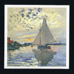 Guardanapo De Papel De Jantar Monet - Navio de vela no Le Petit-Gennevilliers<br><div class="desc">Pintura de Claude Monet,  veleiro do Le Petit-Gennevilliers.</div>