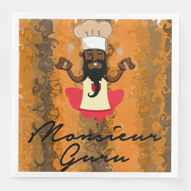 Guardanapo De Papel De Jantar Monsieur Guru (Frente)