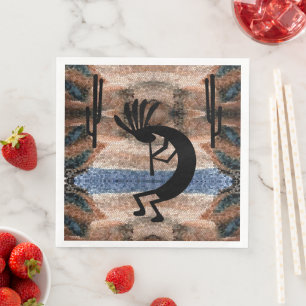 Guardanapo De Papel De Jantar Mosaico do Deserto de Kokopelli