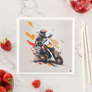 Guardanapo De Papel De Jantar Motocross Party Napkins