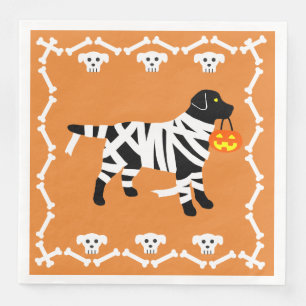 Guardanapo De Papel De Jantar Múmia Negra do Halloween