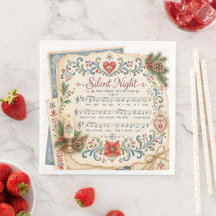 Guardanapo De Papel De Jantar Música de Natal Nórdica