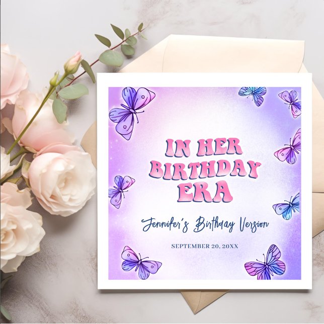 Guardanapo De Papel De Jantar Na Festa Da Era De Aniversário (Criador carregado)